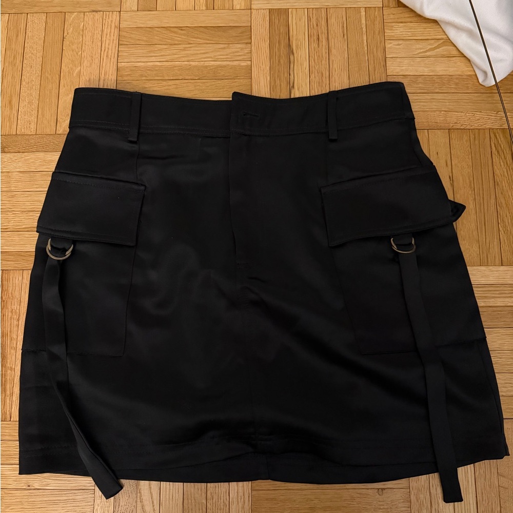 Aqua Black Mini Skirt with Pockets